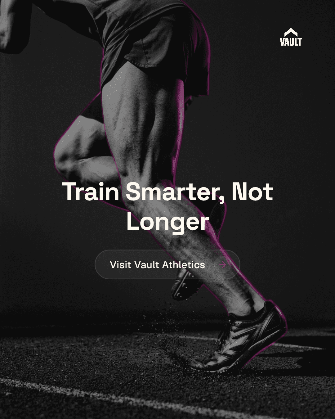 Vault Athletics carousel slide generated from its brand kit